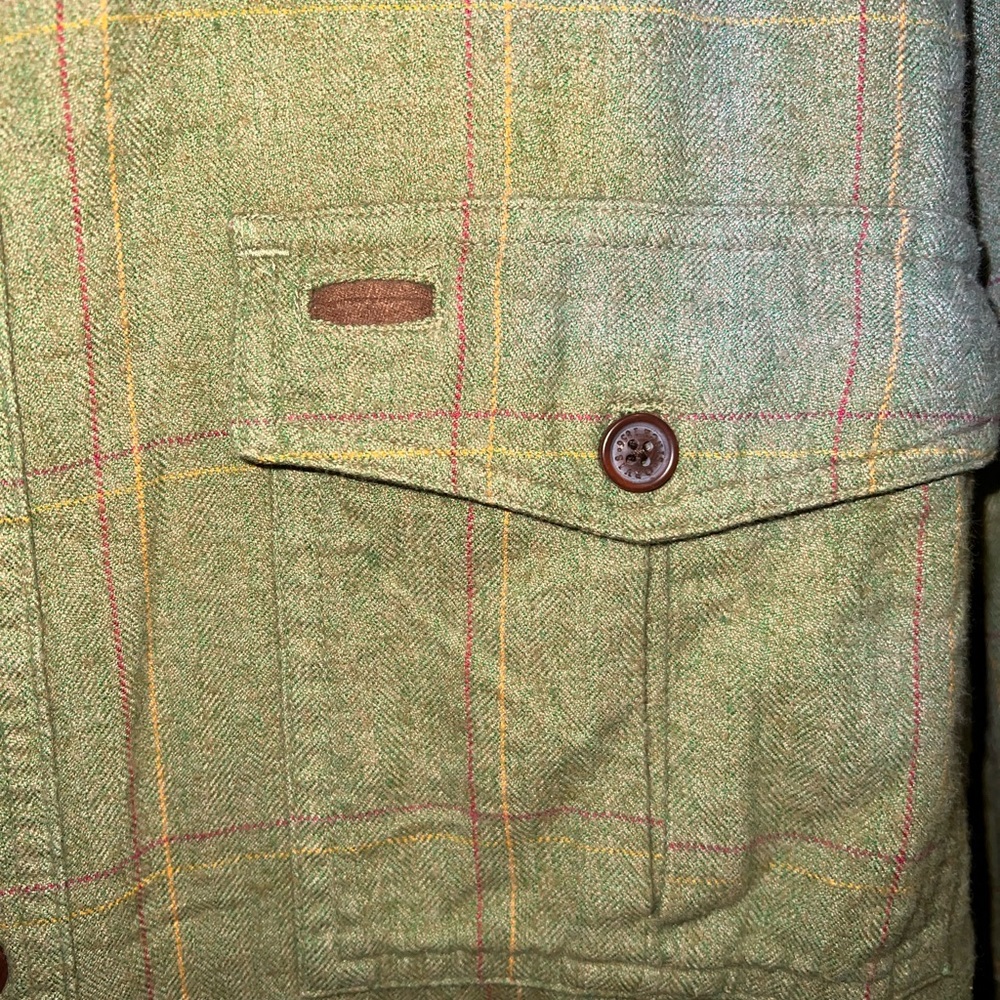 ORVIS Flannel Shirt Button Up Long Sleeve Elbow Pads Patch Plaid - Picture 4 of 8